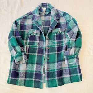 Avec Les Filles Womens Plaid Jacket Shirt Button Down Longsleeve Warm Boho XXL